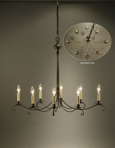 Signature 6 Light 24 inch Verdi Gris Chandelier Ceiling Light in 8
