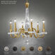 Amadeus 6 Light 27 inch French Gold Chandelier Ceiling Light, Schonbek Signature