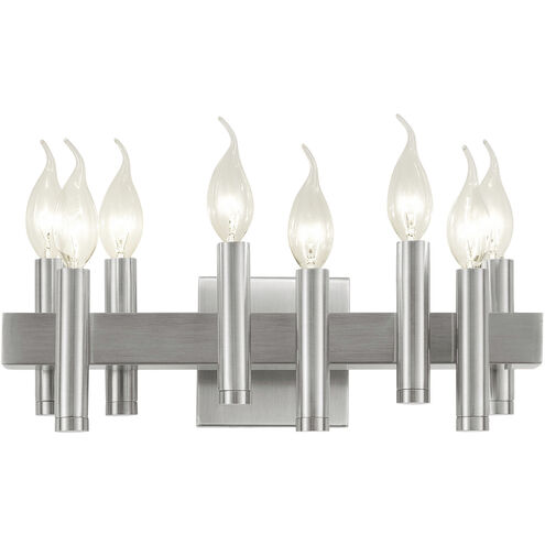 Collette 8 Light 16 inch Satin Nickel Bath Vanity Light Wall Light