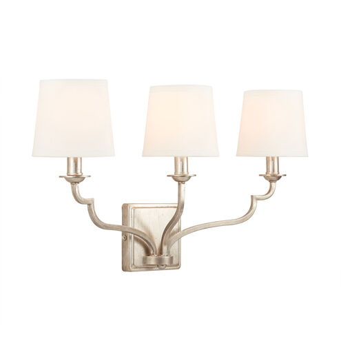 Ophelia 3 Light 25 inch Winter Gold Vanity Light Wall Light