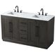 Chase 60 X 34 inch Chocolate Oak Bathroom Vanity Cabinet