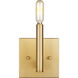 Vector 1 Light 5 inch Satin Brass Wall Bath Fixture Wall Light