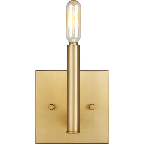 Vector 1 Light 5 inch Satin Brass Wall Bath Fixture Wall Light