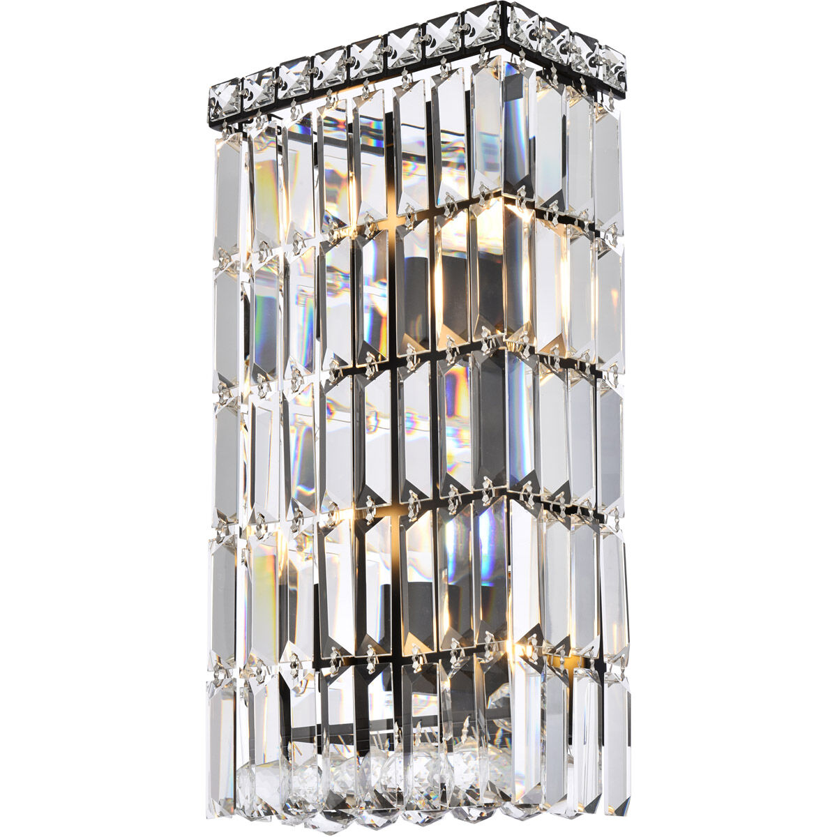 Maxime 4 Light 5 inch Black and Clear Wall Sconce Wall Light