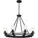 Alpine 8 Light 32 inch Earth Black Chandelier Ceiling Light