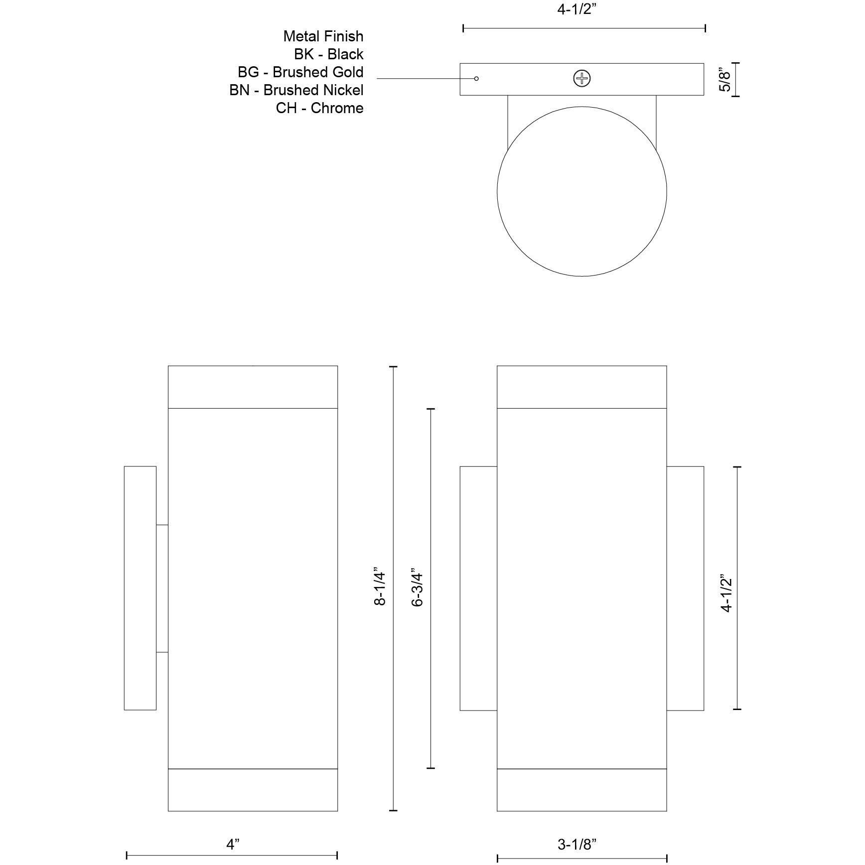 Norfolk Wall Sconce Wall Light in Chrome