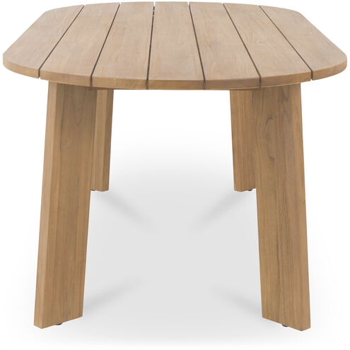 Delta 84 X 39.5 inch Natural Outdoor Dining Table, Oval