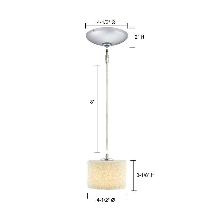 Coral 1 Light 4.5 inch Satin Nickel Mini Pendant Ceiling Light