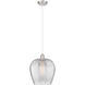 Ballston Norfolk 1 Light 12 inch Brushed Satin Nickel Mini Pendant Ceiling Light in Clear Glass