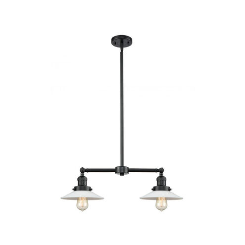 Franklin Restoration Halophane LED 21 inch Oil Rubbed Bronze Chandelier Ceiling Light in Matte White Halophane Glass, Franklin Restoration