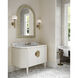 Barbican 1 Light 6.5 inch Antique Brass and White Bath Sconce Wall Light