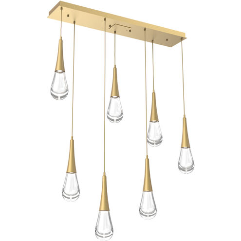 Rain Drop LED 44.3 inch Gilded Brass Linear Pendant Ceiling Light in 2700K LED