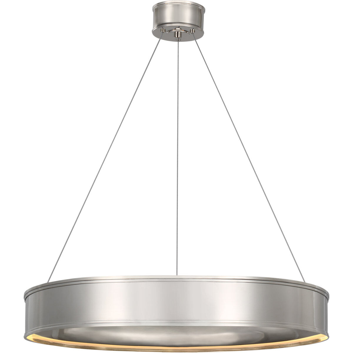 Chapman & Myers Connery LED 30 inch Polished Nickel Ring Chandelier Ceiling Light