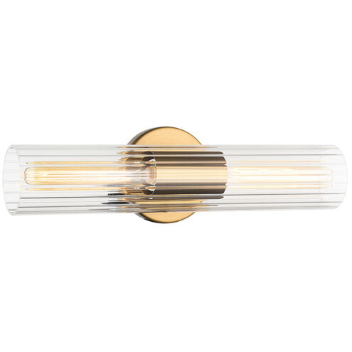 Odette Wall Sconce Wall Light in Aged Gold Brass