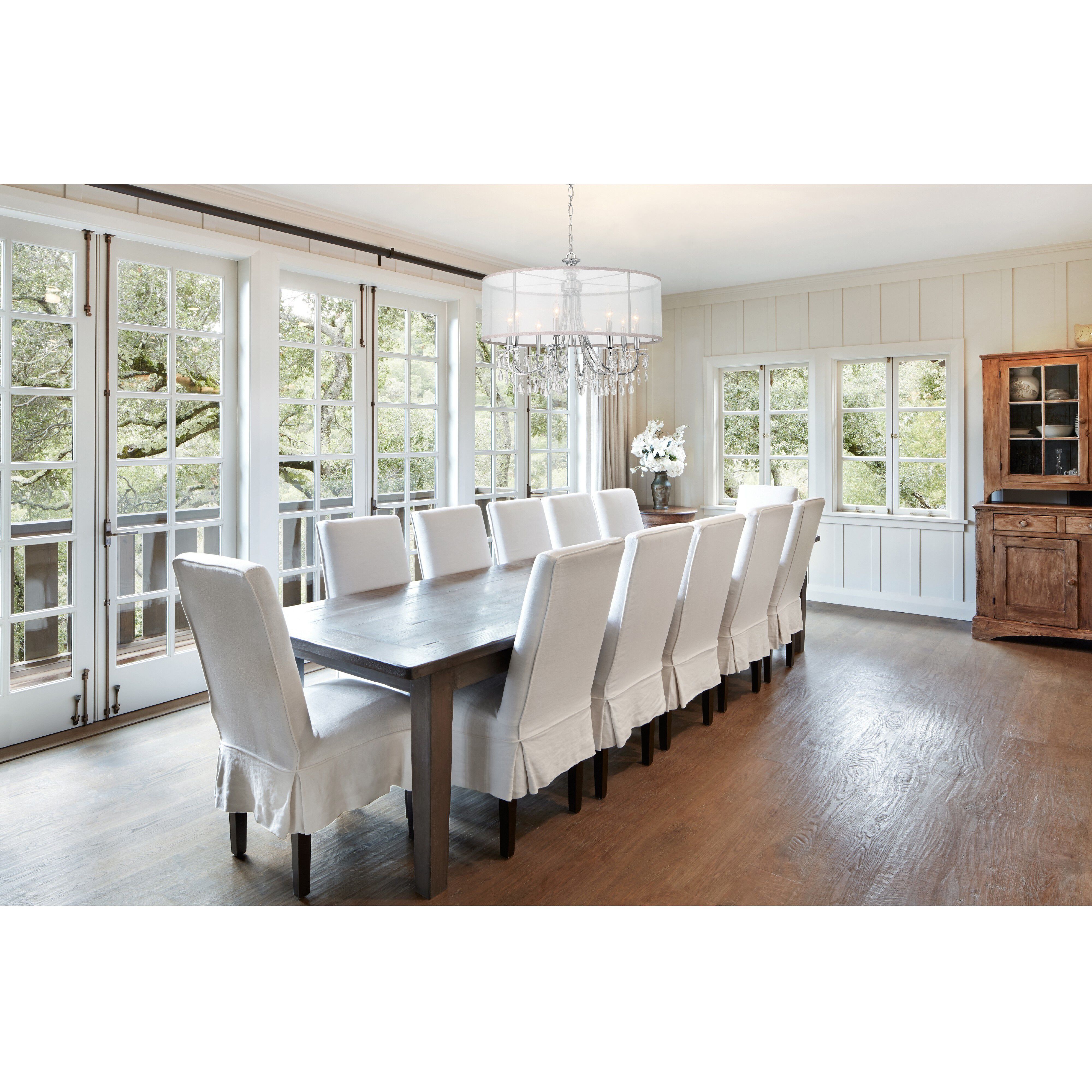 Hampton 8 Light 32 inch Polished Chrome Chandelier Ceiling Light