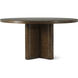 Kesden 60 X 60 inch Pyramid Brown Round Dining Table, Wooden