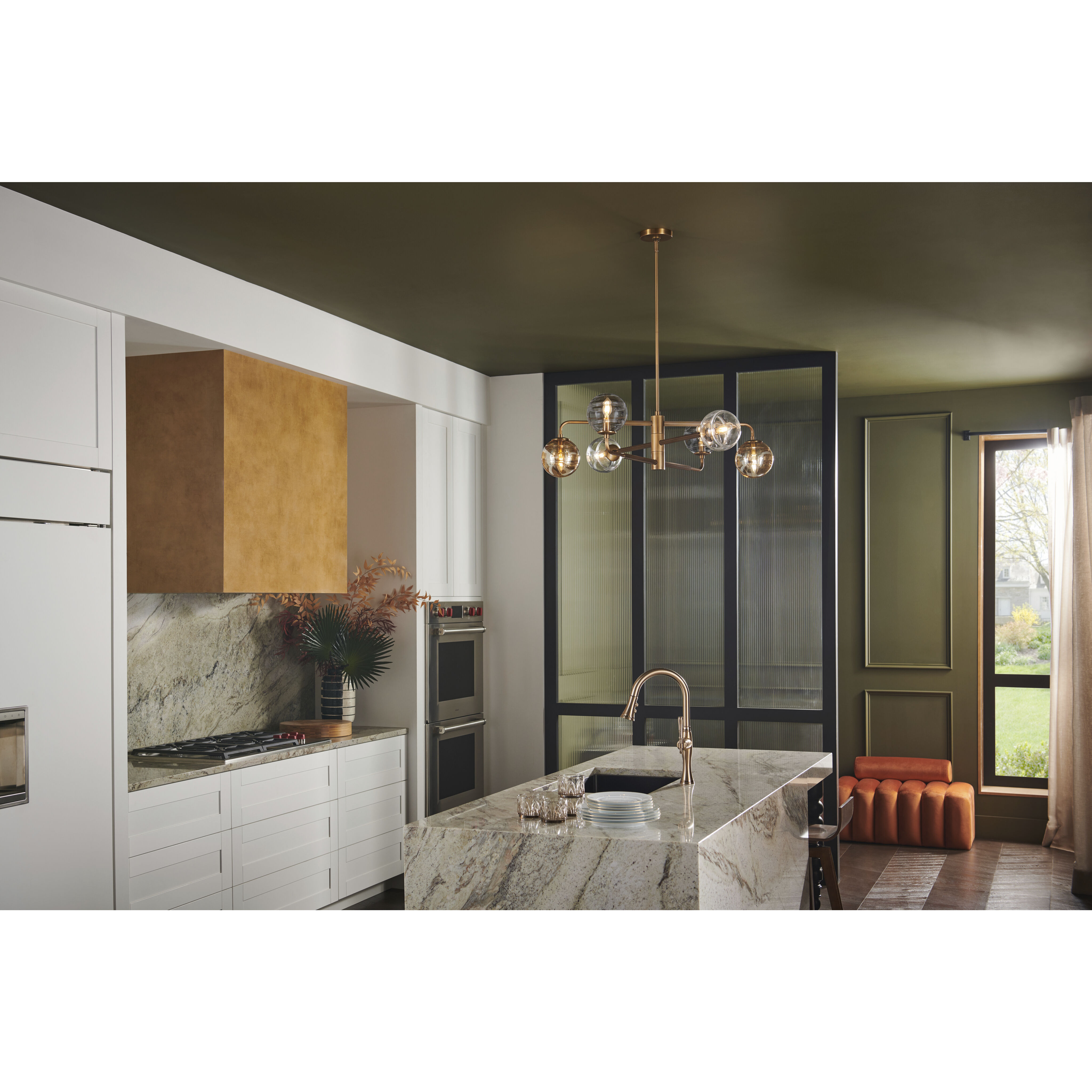 Oberon LED 36.5 inch Heritage Brass Chandelier Ceiling Light