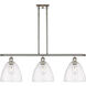 Ballston Ballston Dome LED 36 inch Polished Nickel Island Light Ceiling Light in Seedy Glass