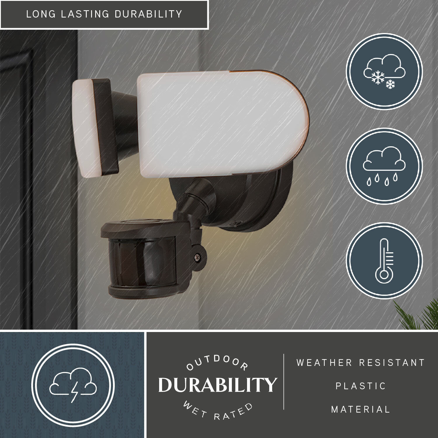 Lambda LED 7 inch Bronze Outdoor Security