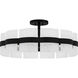 Sweeney 6 Light 30 inch Matte Black Semi-Flush Mount Ceiling Light, Extra Large