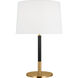 kate spade new york Monroe 27.13 inch 9 watt Burnished Brass with Gloss Black Table Lamp Portable Light