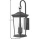 Bromley Outdoor Wall Mount Lantern in Museum Black, Non-LED, Medium