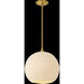 Antibes 1 Light 15 inch Unlacquered Brass Pendant Ceiling Light