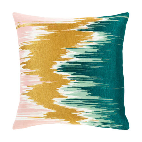 Lexi 18 X 18 inch Ivory/Pale Pink/Mustard/Teal/Sage Pillow Kit, Square