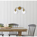 Hanson 2 Light 19 inch Brass Bath Sconce Wall Light