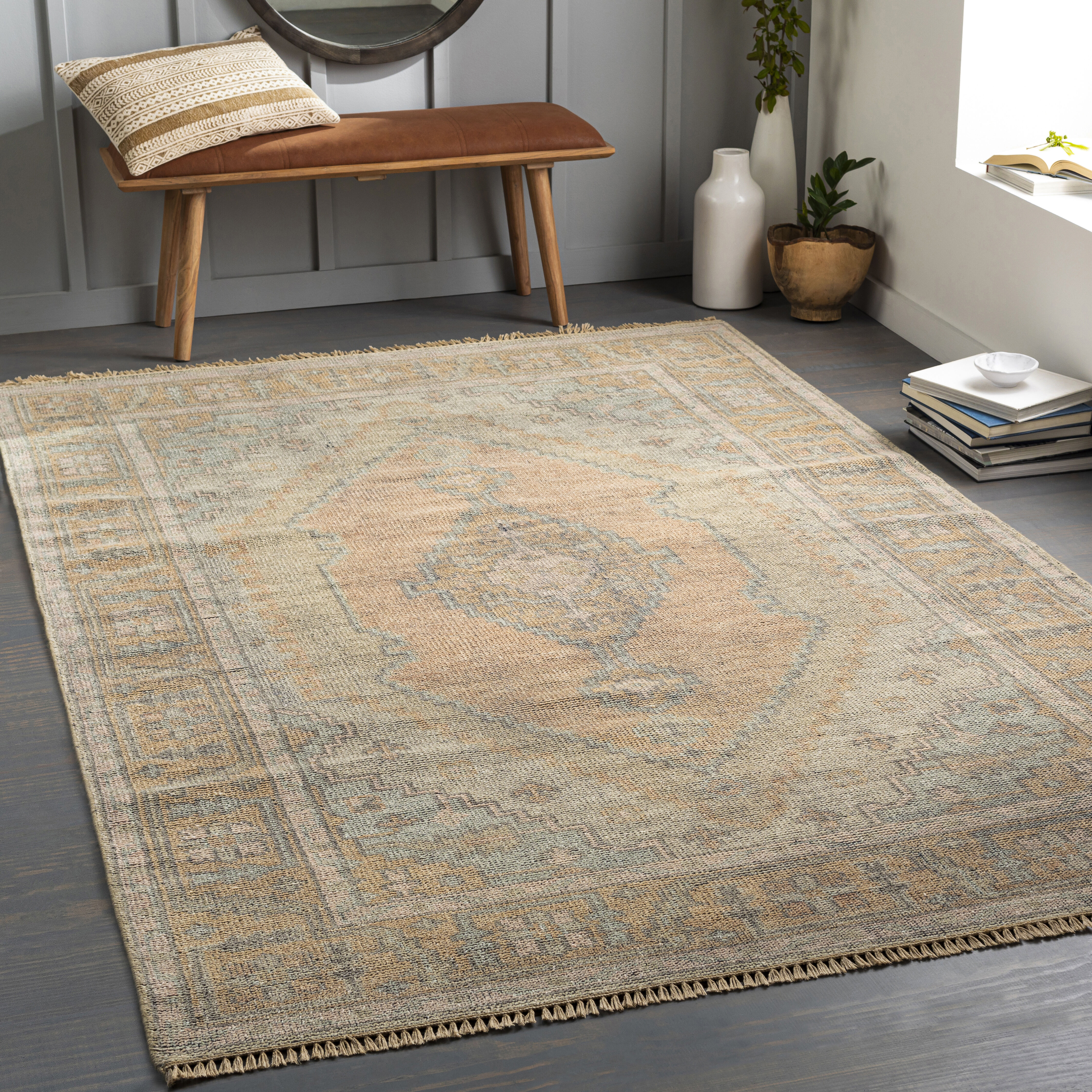 Nirvana 144 X 108 inch Dusty Coral Rug in 9 X 12, Rectangle