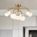 Alora Mood Fiona 9 Light 32.75 inch Brushed Gold Flush Mount Ceiling Light