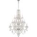 Traditional Crystal 20 Light 38 inch Polished Chrome Chandelier Ceiling Light