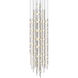 Constellation Andromeda LED 25 inch Espresso Black Chandelier Ceiling Light in 2700K, 20 ft. Cord, White Optical Acrylic