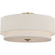 Burnaby LED 20.5 inch Matte Brass Semi-Flush Mount Ceiling Light