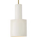 Casey 1 Light 9 inch Lacquered Brass with Satin Off-White Pendant Ceiling Light in Lacquered Brass and Satin Off-White