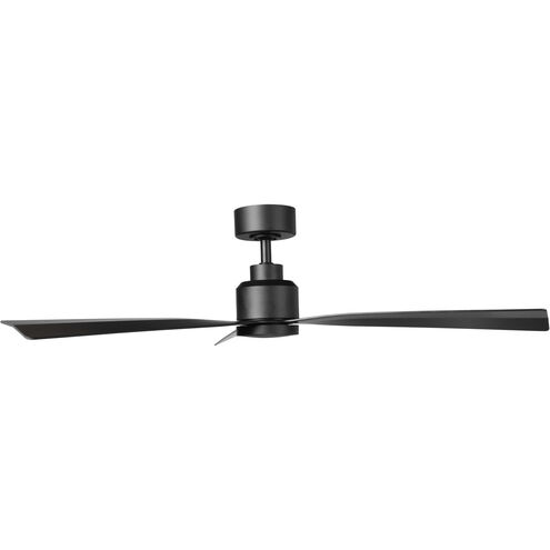 Clean 52 inch Matte Black Downrod Ceiling Fans, Smart Fan