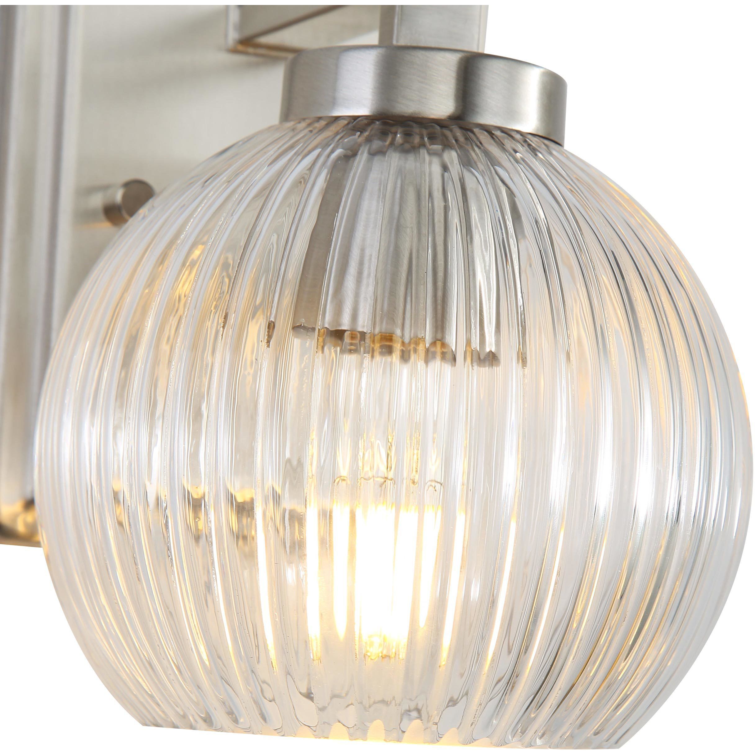Yep Elliott Vanity Wall Light in Pewter, Ribbed