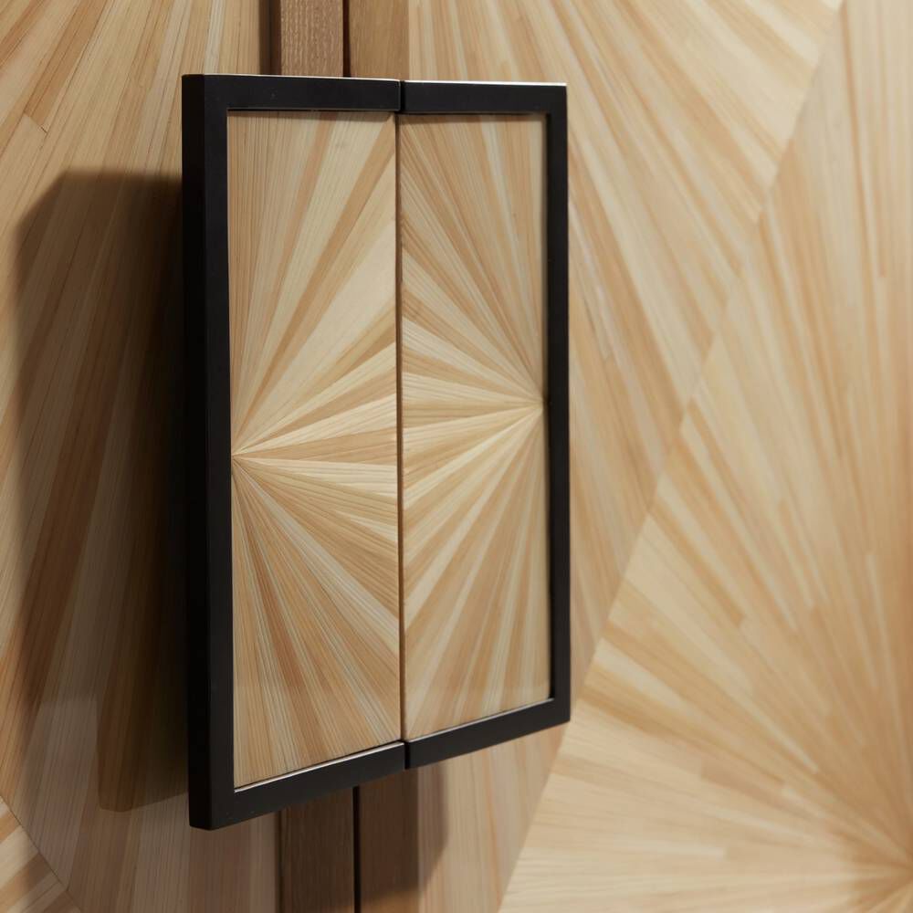 Bianca Blonde Straw Marquetry Cabinet