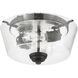 Neighborhood Grace 2 Light 13 inch Espresso Flushmount Ceiling Light in Clear Seeded, Neighborhood Collection