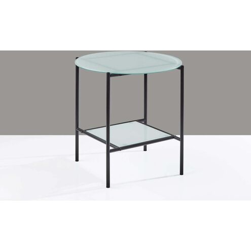 Stephen 21 X 20 inch Black and White Accent Table