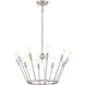 Royalty 10 Light 22.75 inch Brushed Nickel Chandelier Ceiling Light