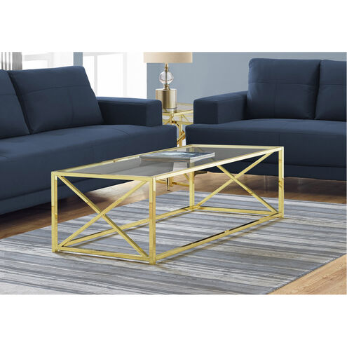Silver Spring 44 X 22 inch Gold and Clear Accent Table or Coffee Table