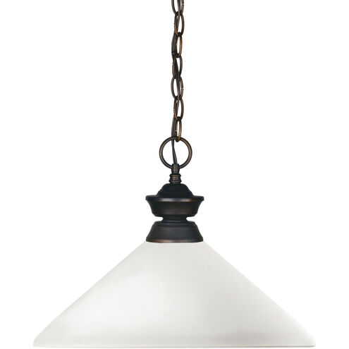 Shark 1 Light 14 inch Olde Bronze Pendant Ceiling Light in 4.5, Angular Matte Opal Glass