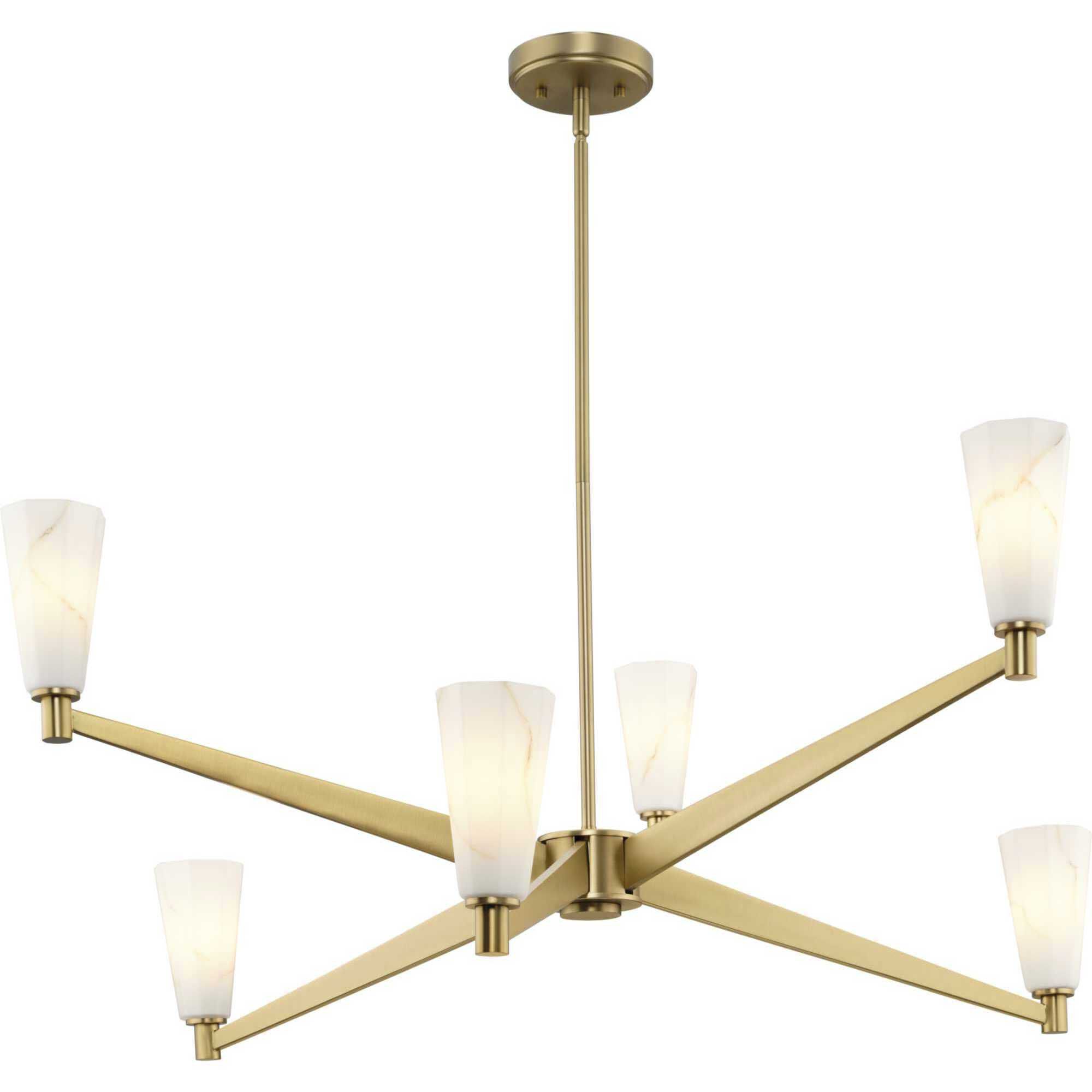 Tosca 6 Light 41 inch Brushed Bronze Chandelier Ceiling Light, Design Series