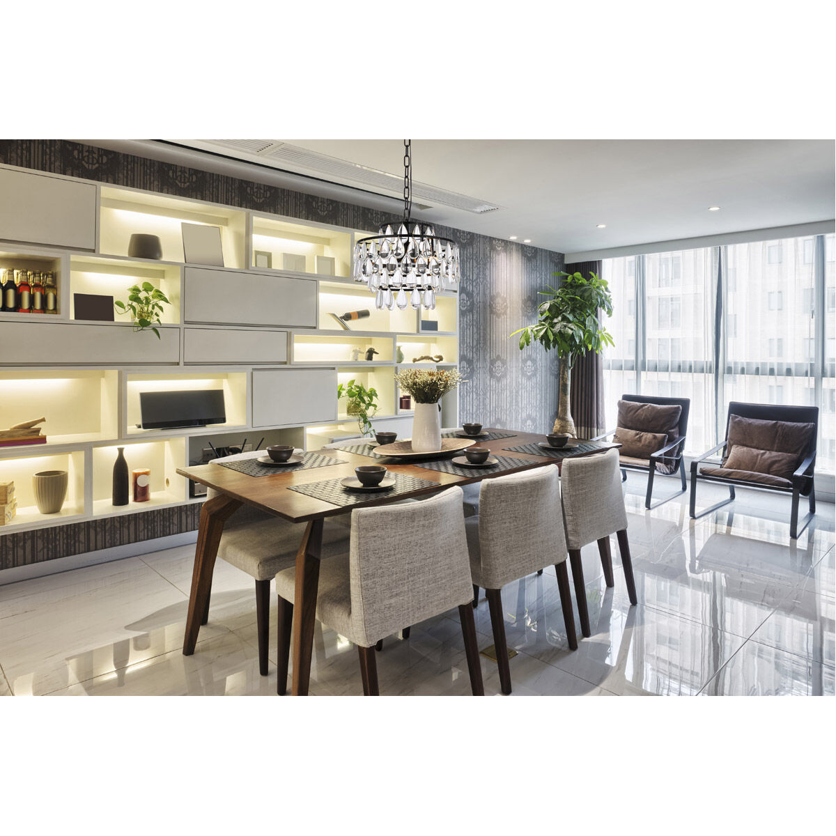 Mila 3 Light 14 inch Black Pendant Ceiling Light