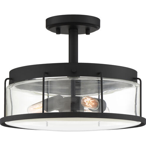 Ludlow 3 Light 13 inch Earth Black Semi-Flush Mount Ceiling Light 