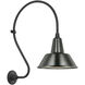 Thomas O'Brien Academy Barn Light LED 27 inch Matte Black Larrabee Barn Light in 12.5" Green Bowers Shade