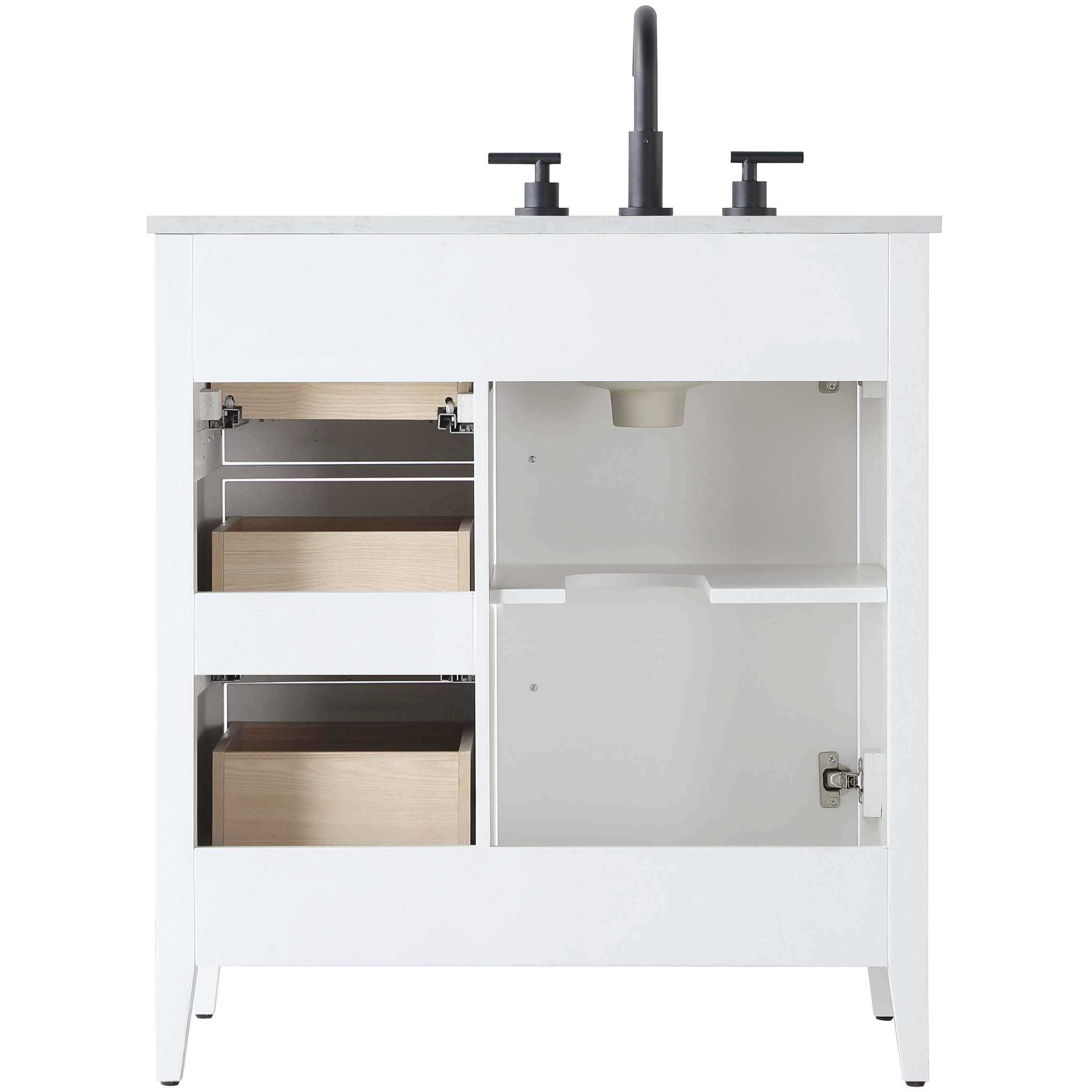 Millie 32 X 35 inch White Bathroom Vanity Cabinet