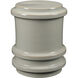 Reglet 17.5 inch Reactive White Glaze Stool, Inline