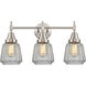 Caden LED 24.25 inch Satin Nickel Bath Vanity Light Wall Light in Clear Glass